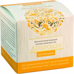Крем Добродея облепиховый для здоровья кожи до 30 лет 30 мл