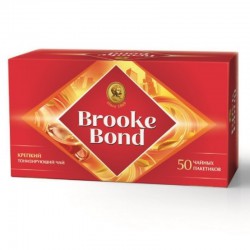 Чай, Brooke Bond (Брук Бонд) 1.8 г 50 шт Черный с ярлычком пакетики